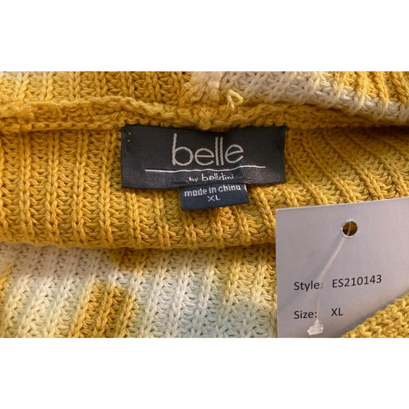 Belle by Belldini Tie Dye Hooded Cardigan Sweater XL/Extra Large Honey Gold NWT - Picture 5 of 5